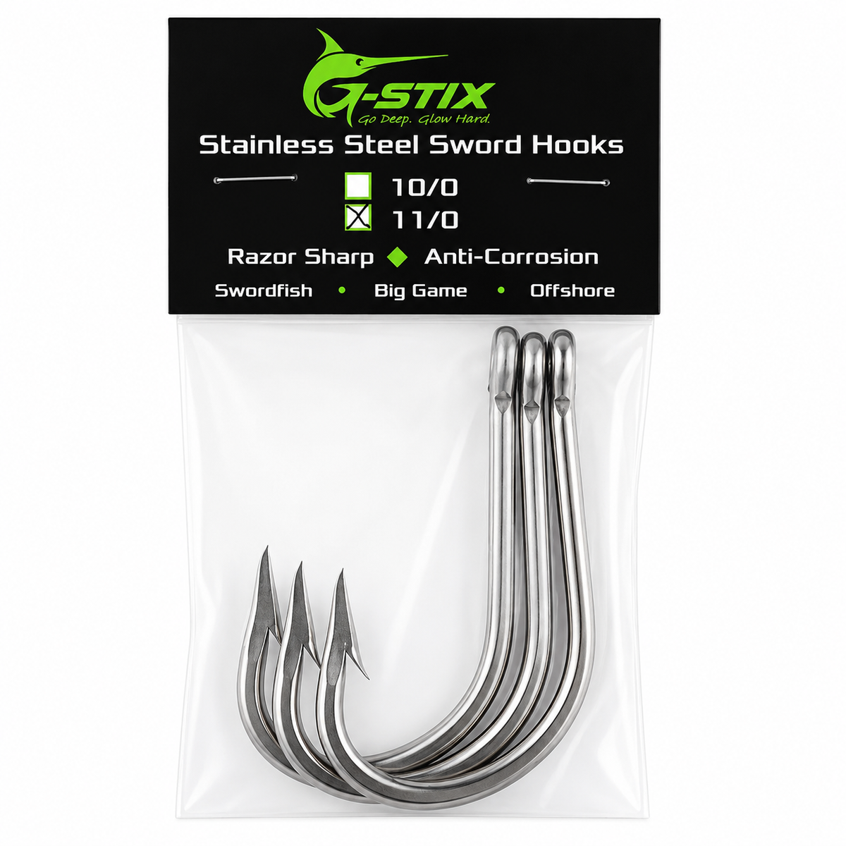 G-Stix Sword Series™ Premium Stainless Steel Hooks
