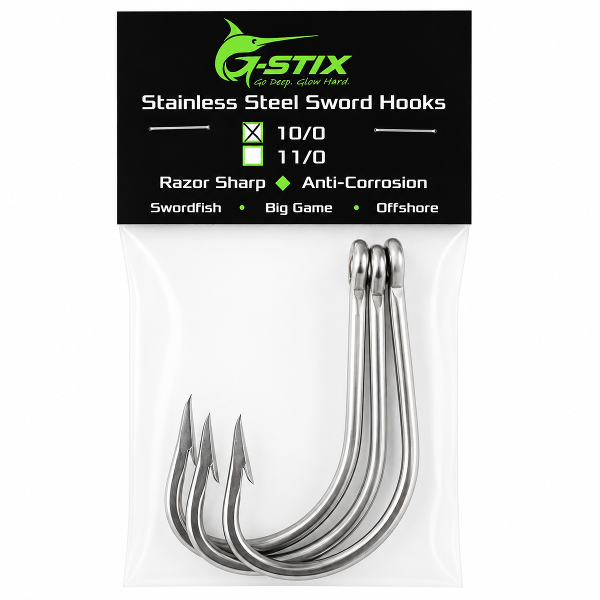 G-Stix Sword Series™ Premium Stainless Steel Hooks